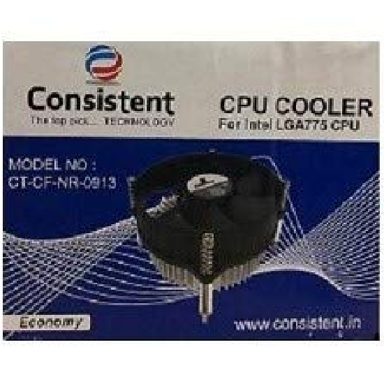 Consistent CPU Cooler Fan Compatible for Intel LGA775 (Multicolor)